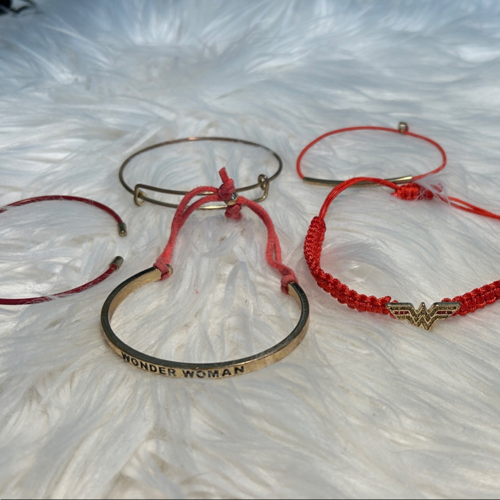 Set of Wonder Woman Official DC Comics Bangle Bracelets